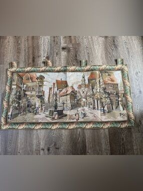 Vintage European street scene Tapestry Medieval
Pictorial Tapestry Wall Hanging
